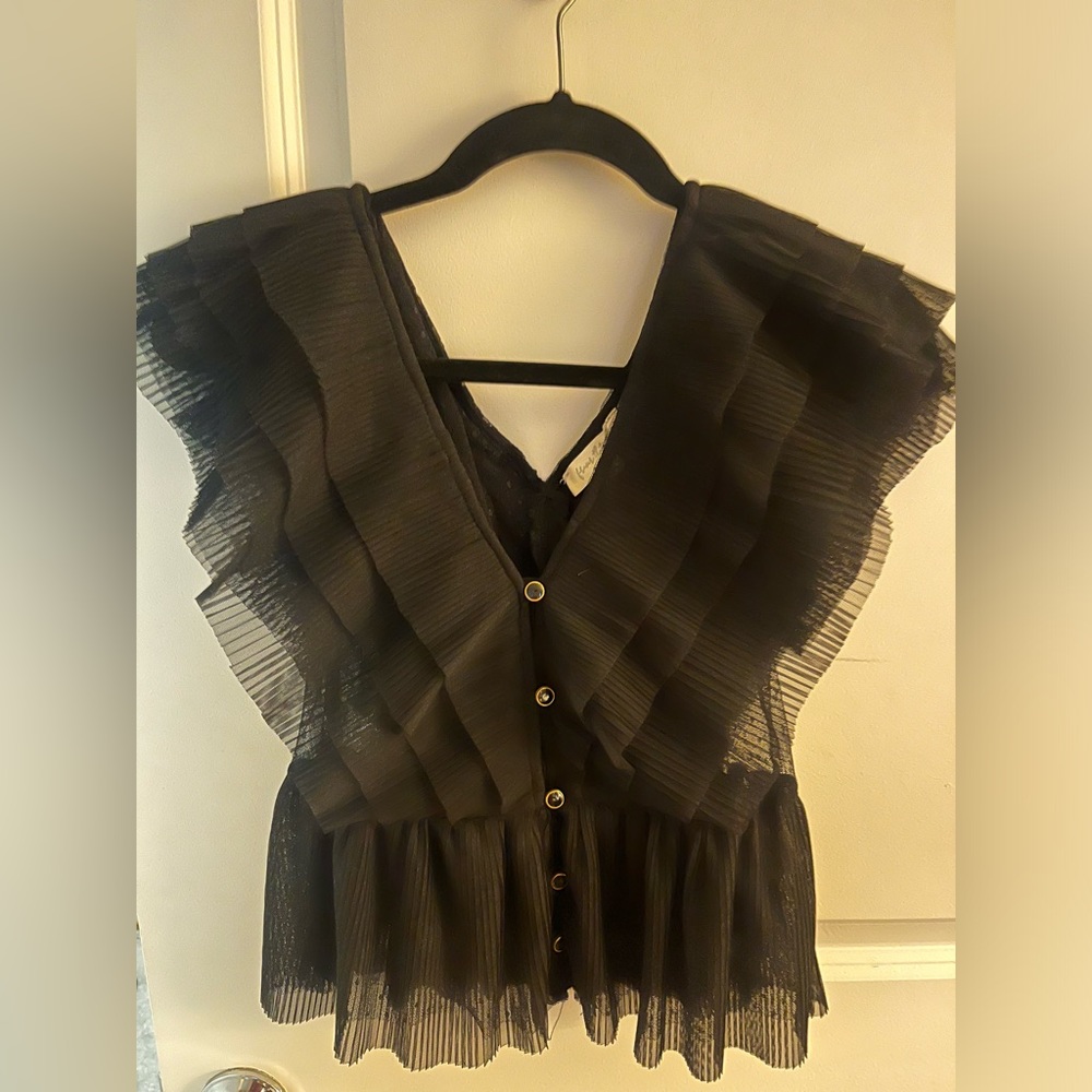 Black Anthropologie Blouse Size XS